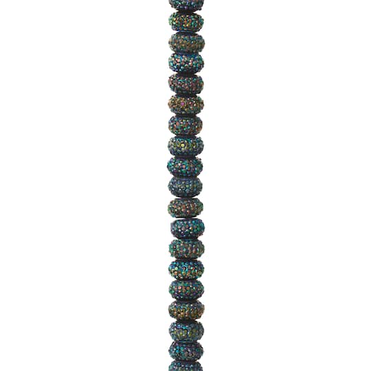 Purple Resin Rondelle Beads, 8mm by Bead Landing™